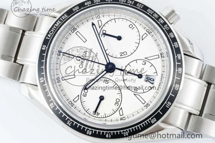 0512 Speedmaster Racing Master SS HKF Best Edition White Dial on SS Bracelet A Premium 7809